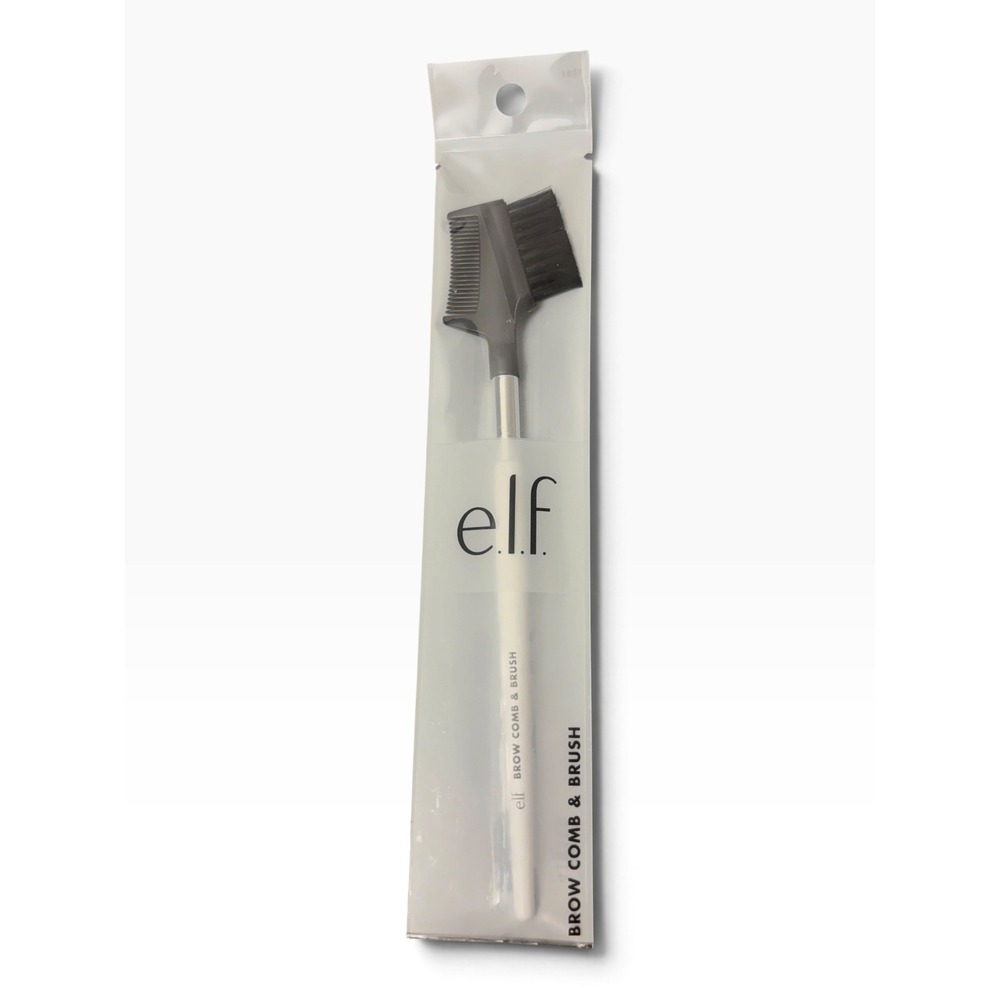 e.l.f. Brow Comb & Brush Dual Sided Eyelash Grooming Makeup Tool White 4101EB